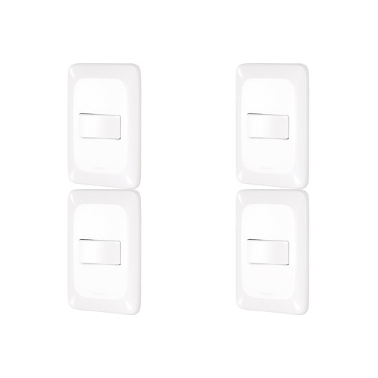 Kit C/4 - Conjunto Pial Pop 1Simp+1 Paralelo Lgx102 Branco