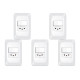 Kit C/5 - Conjunto Pial Pop 1Simp+1Tomada 10A Lgx103 Branco