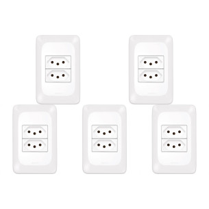 Kit C/5 - Conjunto Pial Pop 2Tom 10A Lgx303 Branco