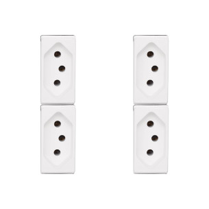Kit C/4 - Modulo Pial Pop 1Tomada 10A Lg030 Branco
