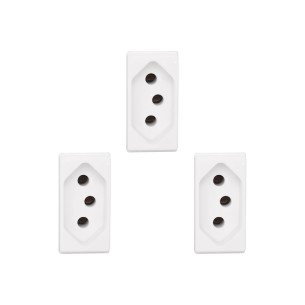 Kit C/3 - Modulo Pial Pop 1Tomada 20A Lg03020 Branco