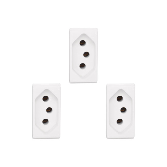 Kit C/3 - Modulo Pial Pop 1Tomada 20A Lg03020 Branco