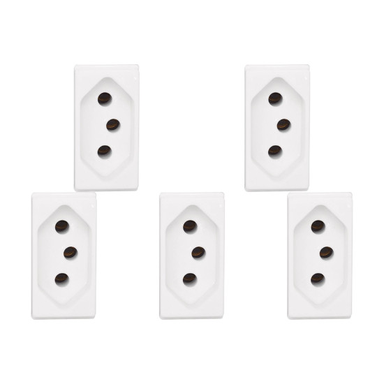 Kit C/5 - Modulo Pial Pop 1Tomada 20A Lg03020 Branco