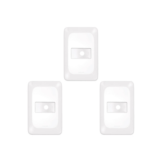 Kit C/3 - Espelho Placa Pial Pop C/Suporte 4X2 1Furo Lgp20F