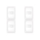 Kit C/4 - Espelho Placa Pial Pop C/Suporte 4X2 1Furo Lgp20F