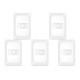 Kit C/5 - Espelho Placa Pial Pop C/Suporte 4X2 1Furo Lgp20F
