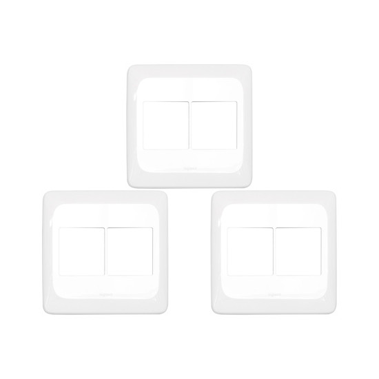 Kit C/3 - Espelho Placa Pial Pop C/Suporte 4X4 4Int Lgp44...