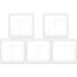 Kit C/5 - Espelho Placa Pial Pop C/Suporte 4X4 4Int Lgp44...