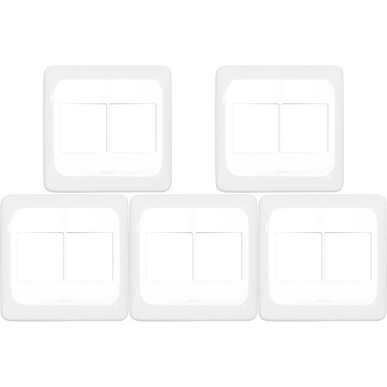 Kit C/5 - Espelho Placa Pial Pop C/Suporte 4X4 4Int Lgp44...