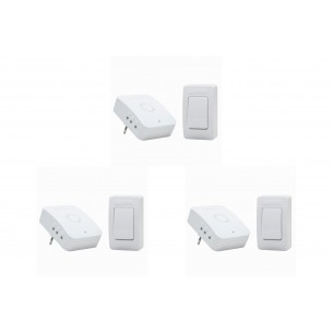 Kit C/3 - Campainha S/Fio Digital Qualitronix Qc1