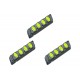 Kit C/3 - Tomada Barra Fiolux Quadrupla 2Polos+T20A Preto Kit C/3 - Tomada Barra Fiolux Quadrupla 2Polos+T20A Preto