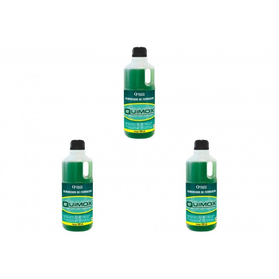 Kit C/3 - Removedor De Ferrugem Quimox 500Ml Kit C/3 - Removedor De Ferrugem Quimox 500Ml