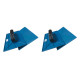 Kit C/2 - Desempenadeira Pvc Emave Azul Corrugada 18X30