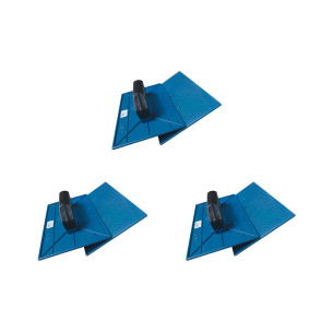 Kit C/3 - Desempenadeira Pvc Emave Azul Corrugada 18X30