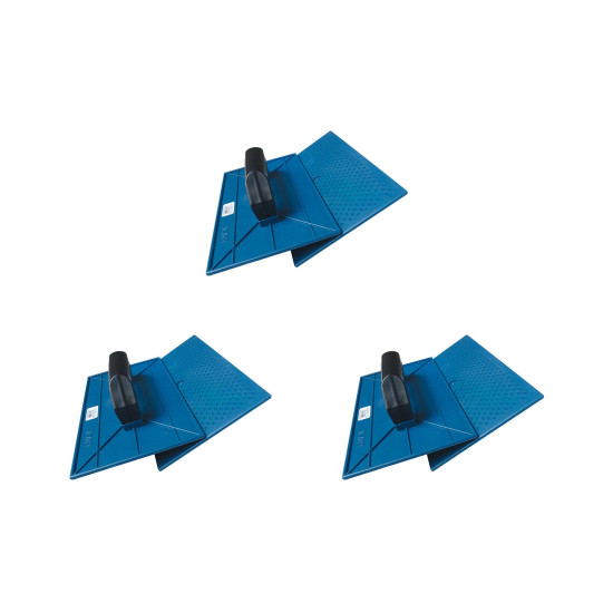 Kit C/3 - Desempenadeira Pvc Emave Azul Corrugada 18X30