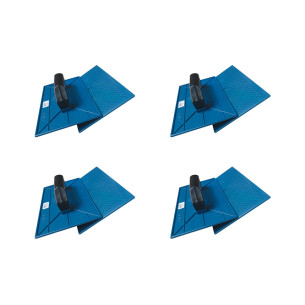 Kit C/4 - Desempenadeira Pvc Emave Azul Corrugada 18X30