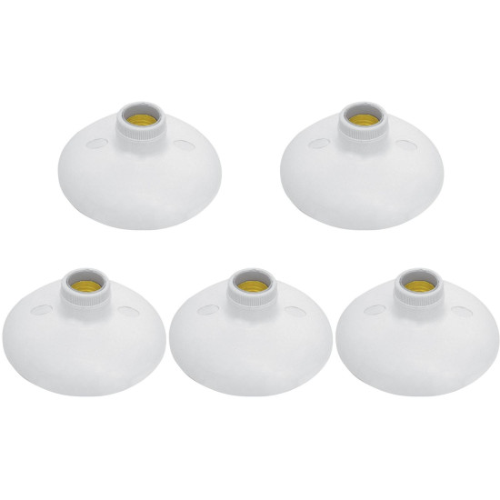 Kit C/5 - Plafonier Pvc Perlex Branco Redondo Soquete Pvc... Kit C/5 - Plafonier Pvc Perlex Branco Redondo Soquete Pvc...