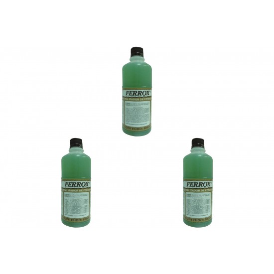 Kit C/3 - Removedor De Ferrugem Ferrox (A) 1/2 L Fe81