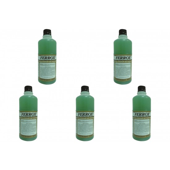 Kit C/5 - Removedor De Ferrugem Ferrox   1/2 L Fe81