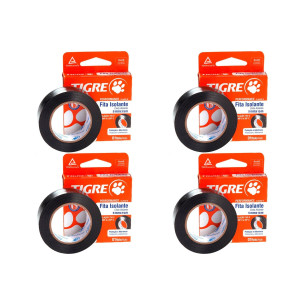 Kit C/4 - Fita Isolante Tigre 5M X 19Mm 