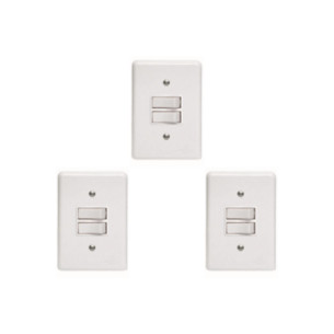 Kit C/3 - Conjunto Perlex''Branca''Com Placa(2Paralelos) ...