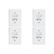 Kit C/4 - Conjunto Perlex''Branca''Com Placa(1Simples+Tomada  ..