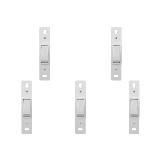 Kit C/5 - Conjunto Perlex''Branca''Sem Placa(1Simples) 2281