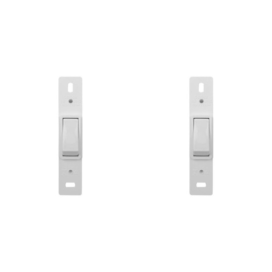 Kit C/2 - Conjunto Perlex''Branca''Sem Placa(1Paralelo) 2...