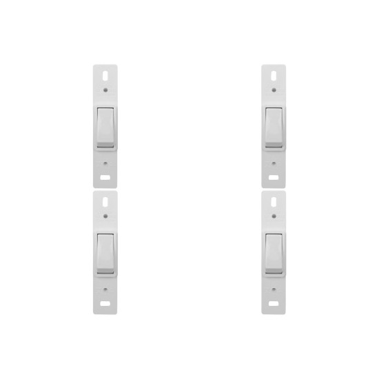 Kit C/4 - Conjunto Perlex''Branca''Sem Placa(1Paralelo) 2...