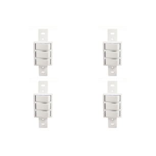 Kit C/4 - Conjunto Perlex''Branca''Sem Placa(3Simples) 2283