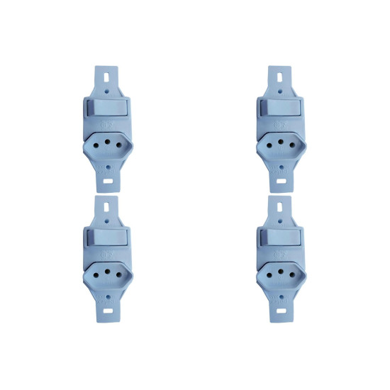 Kit C/4 - Conjunto Perlex''Branca''Sem Placa(1Simples+Tomada  ..