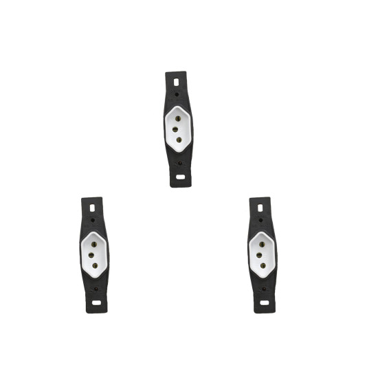 Kit C/3 - Conjunto Perlex''Branca''Sem Placa(1Tomada 20A)...