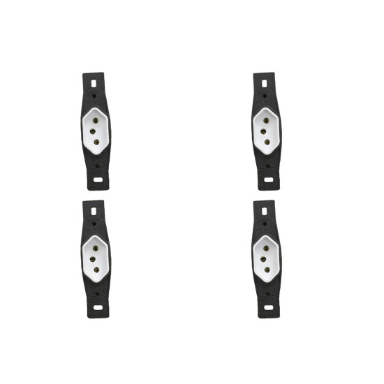 Kit C/4 - Conjunto Perlex''Branca''Sem Placa(1Tomada 20A)...