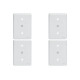 Kit C/4 - Placa Perlex Branca 4X2 (Cega+Furo) 23Pl0/6