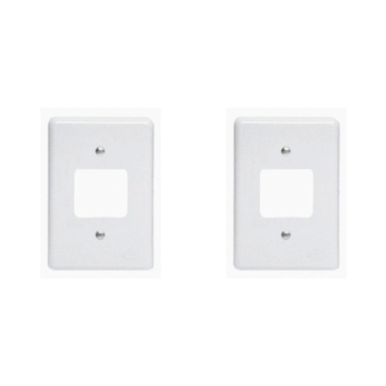 Kit C/2 - Placa Perlex Branca 4X2 (2 Saida) 23Pl2