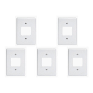 Kit C/5 - Placa Perlex Branca 4X2 (2 Saida) 23Pl2