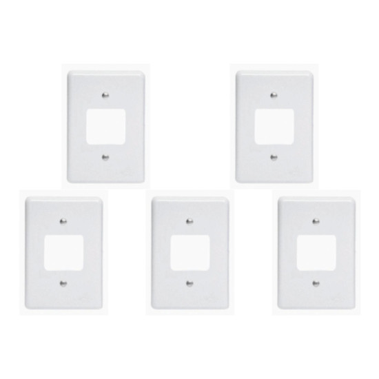 Kit C/5 - Placa Perlex Branca 4X2 (2 Saida) 23Pl2
