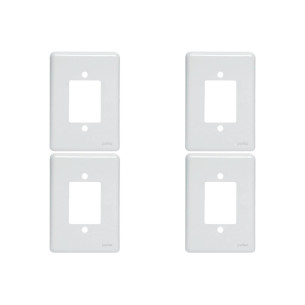 Kit C/4 - Placa Perlex Branca 4X2 (3 Saida Ou 1 Saida+Tomada  ..