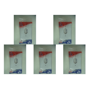 Kit C/5 - Placa Perlex Branca 4X2 (1 Tomada) 23Pl1T