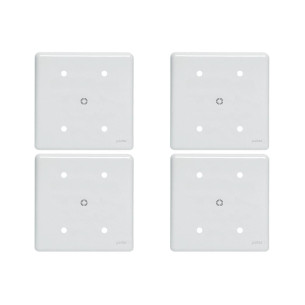 Kit C/4 - Placa Perlex Branca 4X4 (Cega+Furo) 23Pl00/66