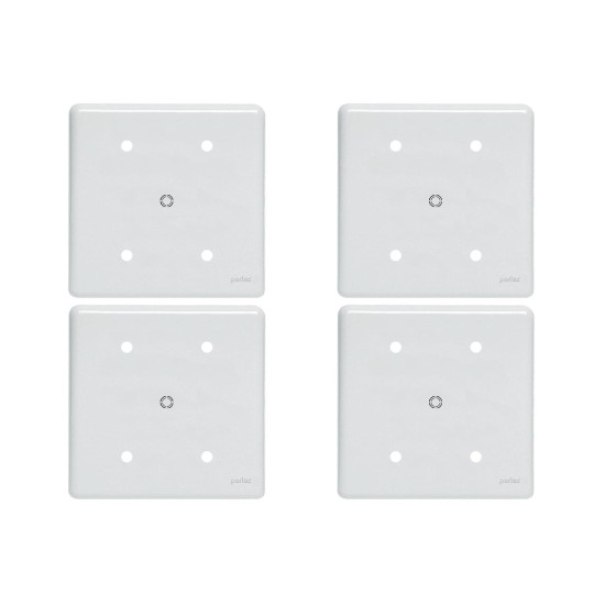 Kit C/4 - Placa Perlex Branca 4X4 (Cega+Furo) 23Pl00/66