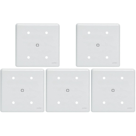 Kit C/5 - Placa Perlex Branca 4X4 (Cega+Furo) 23Pl00/66