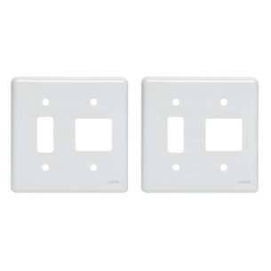 Kit C/2 - Placa Perlex Branca 4X4 (1 Saida+2 Saida) 23Pl12