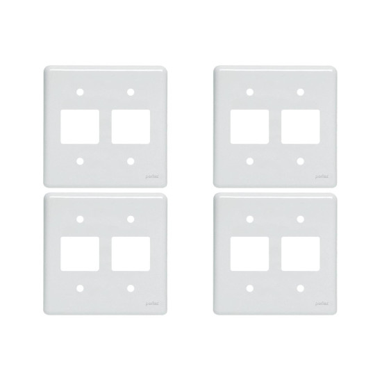 Kit C/4 - Placa Perlex Branca 4X4 (2 Saida+2 Saida) 23Pl22