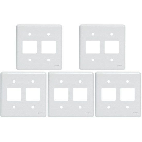 Kit C/5 - Placa Perlex Branca 4X4 (2 Saida+2 Saida) 23Pl22