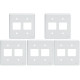 Kit C/5 - Placa Perlex Branca 4X4 (2 Saida+2 Saida) 23Pl22