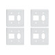 Kit C/4 - Placa Perlex Branca 4X4 (2 Saida+Tomada) 23Pl2/1T