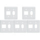 Kit C/5 - Placa Perlex Branca 4X4 (2 Saida+Tomada) 23Pl2/1T