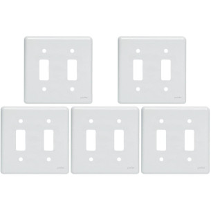 Kit C/5 - Placa Perlex Branca 4X4 (1 Saida+1 Saida) 23Pl11