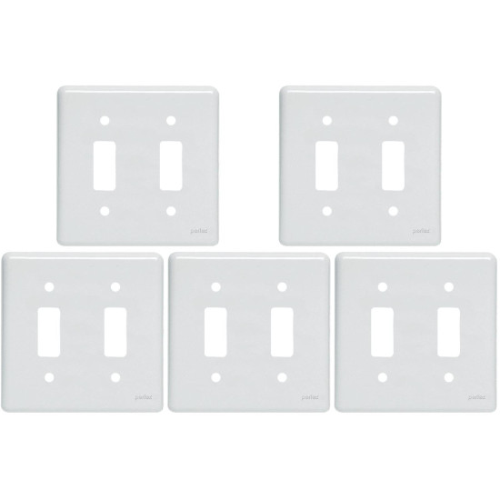Kit C/5 - Placa Perlex Branca 4X4 (1 Saida+1 Saida) 23Pl11